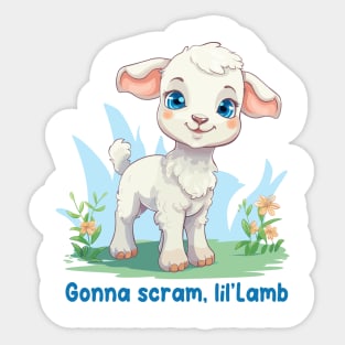 Gonna scram, lil'Lamb Sticker